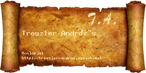 Treszler András névjegykártya